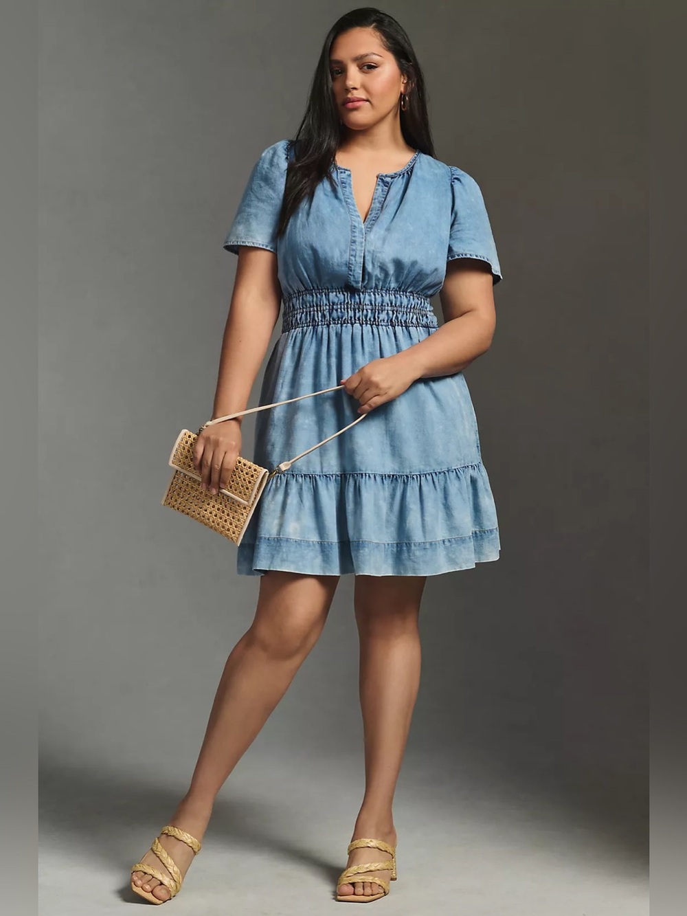 Anthropologie Pilcro The Somerset Mini Dress: Denim Edition Size XL P Fits L/XL